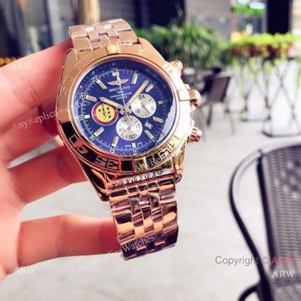 Rose Gold Breitling Chronomat B01 Replica Watches 43mm Rose Gold Breitling Chronomat B01 Replica Watches 43mm