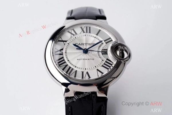 (AF) Ballon Bleu Cartier Replica Watch 33mm Black Leather Strap (AF) Ballon Bleu Cartier Replica Watch 33mm Black Leather Strap
