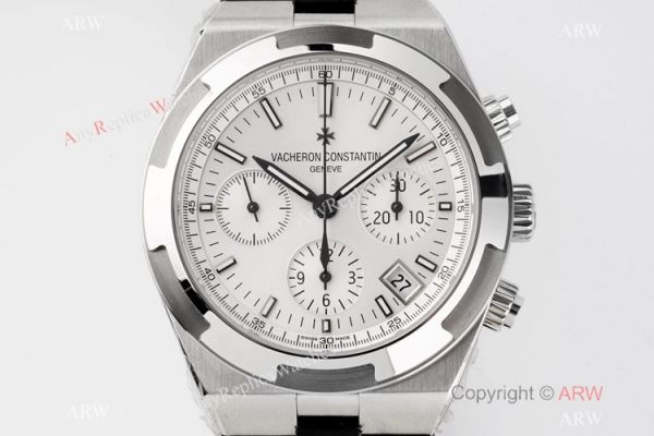 Swiss Replica Vacheron Constantin Overseas Chronograph 5500V White Dial Watch Swiss Replica Vacheron Constantin Overseas Chronograph 5500V White Dial Watch