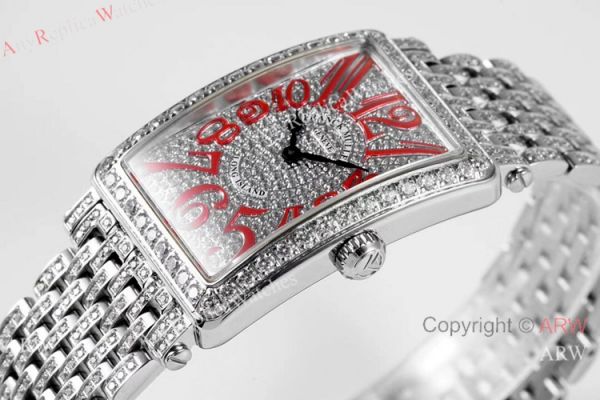 New! Swiss Replica Franck Muller Long Island Watch Iced Out Stainless Steel New! Swiss Replica Franck Muller Long Island Watch Iced Out Stainless Steel