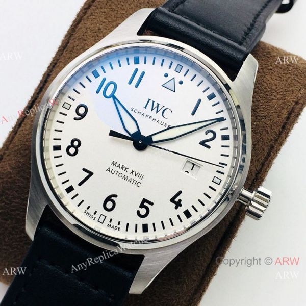 Swiss Replica IWC Pilots Mark XVIII White Dial Men Watch ETA2892 Swiss Replica IWC Pilots Mark XVIII White Dial Men Watch ETA2892