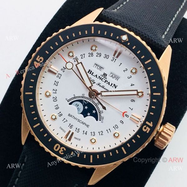 2020 New! AAA Replica Blancpain Bathyscaphe Moon phase White Dial Watch 43mm 2020 New! AAA Replica Blancpain Bathyscaphe Moon phase White Dial Watch 43mm