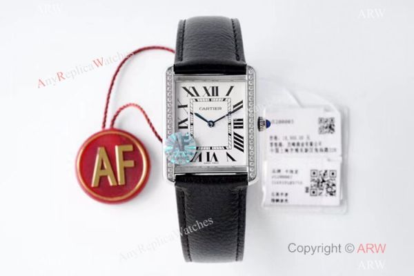 New! Swiss Cartier Tank Solo AF Factory Quartz Watch SS Black Leather Strap New! Swiss Cartier Tank Solo AF Factory Quartz Watch SS Black Leather Strap