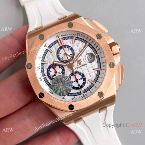 (JF) Replica Audemars Piguet Royal Oak Offshore JF Factory 3126 V2 Chronograph Watch Rose Gold and White (JF) Replica Audemars Piguet Royal Oak Offshore JF Factory 3126 V2 Chronograph Watch Rose Gold and White