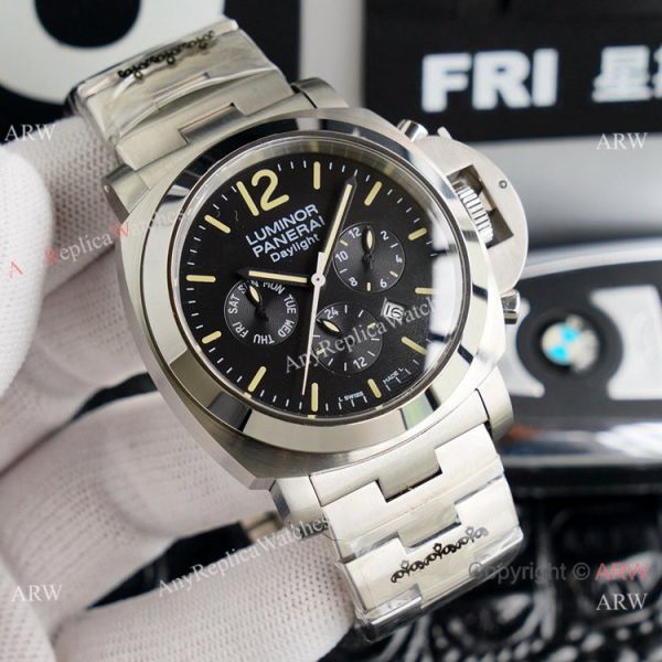 Highest Quality Panerai Luminor Daylight Stainless steel Watches Swiss 9100 Highest Quality Panerai Luminor Daylight Stainless steel Watches Swiss 9100