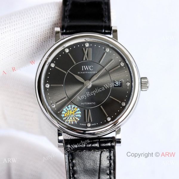 Swiss Replica IWC Portofino Stainless Steel Rhodium Dial Watch 37mm Swiss Replica IWC Portofino Stainless Steel Rhodium Dial Watch 37mm