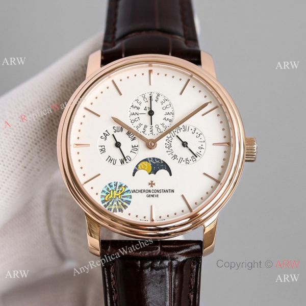 AAA Swiss Replica Vacheron Constantin Patrimony perpetual calendar Watches Rose Gold AAA Swiss Replica Vacheron Constantin Patrimony perpetual calendar Watches Rose Gold