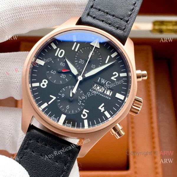 New Replica IWC Big Pilots Rose Gold Chronogaph Watch 43mm New Replica IWC Big Pilots Rose Gold Chronogaph Watch 43mm