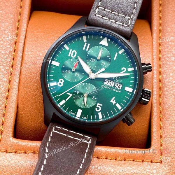 New Replica IWC Big Pilots Chronogaph Watch SS Green Dial New Replica IWC Big Pilots Chronogaph Watch SS Green Dial