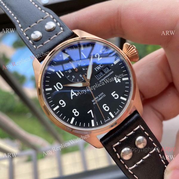 Copy IWC Pilot Mark XVIII Watches Rose Gold Blue Dial 44mm Copy IWC Pilot Mark XVIII Watches Rose Gold Blue Dial 44mm