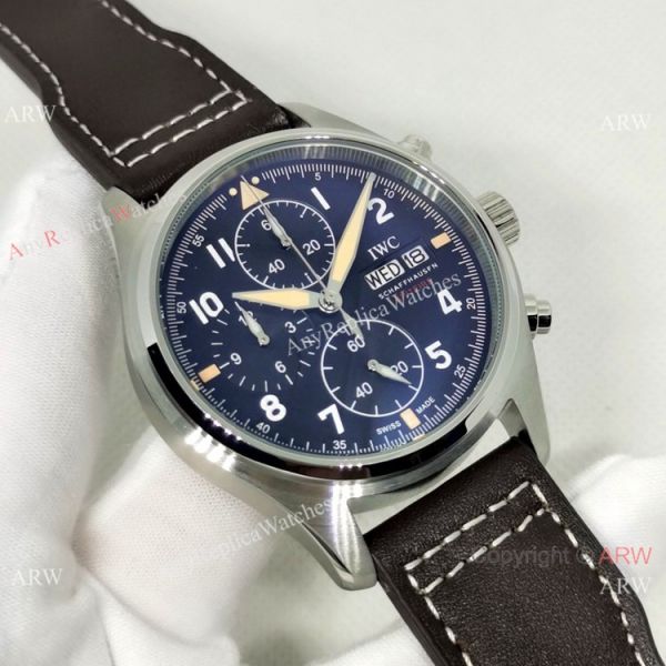 New Style IWC Big Pilot Spitfire Chronograph Watch Black Dial New Style IWC Big Pilot Spitfire Chronograph Watch Black Dial