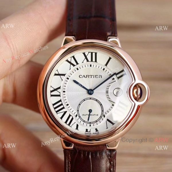 Swiss Fake Cartier Ballon Bleu 42mm XL Watch Rose Gold Diamond Case Swiss Fake Cartier Ballon Bleu 42mm XL Watch Rose Gold Diamond Case