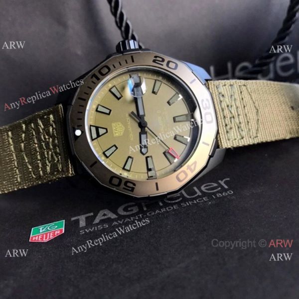 2020 Swiss Replica Tag Heuer Aquaracer Calibre 5 Watch Military Green Nato Strap 2020 Swiss Replica Tag Heuer Aquaracer Calibre 5 Watch Military Green Nato Strap