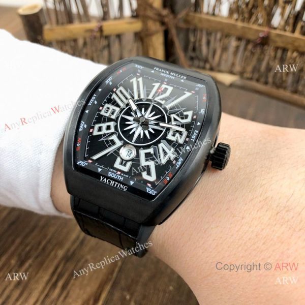 Copy Franck Muller Vanguard V45 Men Watch All Black Copy Franck Muller Vanguard V45 Men Watch All Black