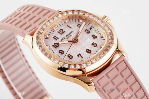 PPF Factory Patek Philippe Aquanaut Cal.324 Watch Copy Rose Gold and Pink PPF Factory Patek Philippe Aquanaut Cal.324 Watch Copy Rose Gold and Pink