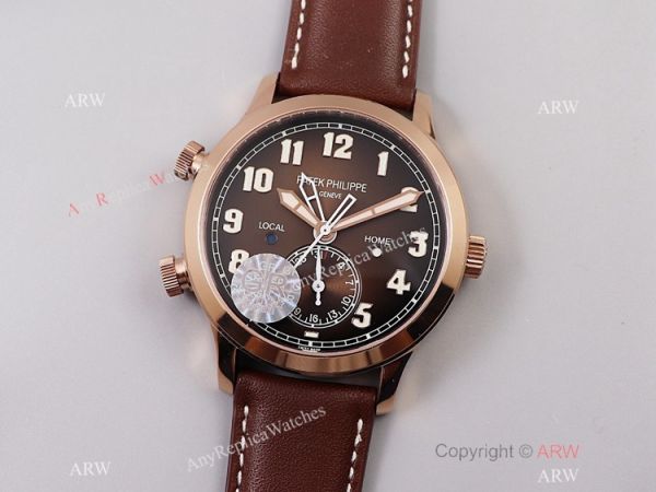 GR Factory Patek Philippe Calatrava Pilot Travel Time Watch Rose Gold GR Factory Patek Philippe Calatrava Pilot Travel Time Watch Rose Gold