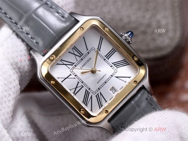 AAA Replica Cartier Santos-Dumont Swiss 9015 Two Tone Watch Couple Wrist AAA Replica Cartier Santos-Dumont Swiss 9015 Two Tone Watch Couple Wrist