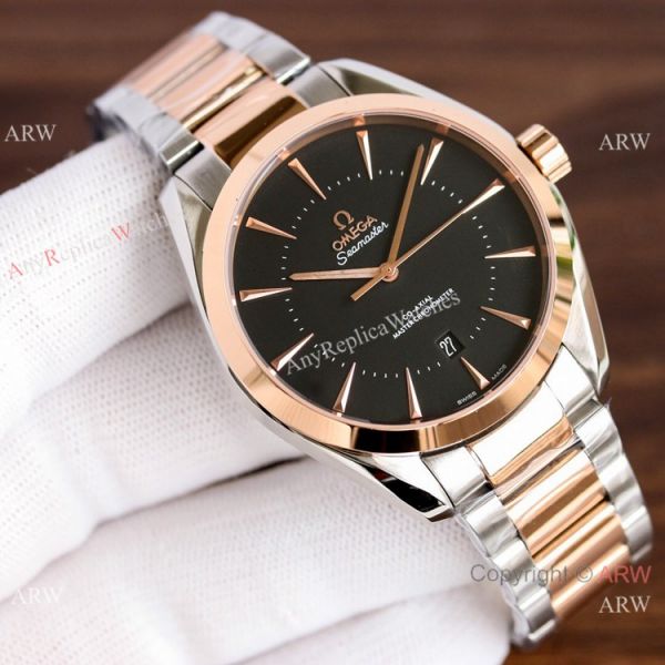 Copy Omega Seamaster 2-Tone Rose Gold Men Watch Simple Style Copy Omega Seamaster 2-Tone Rose Gold Men Watch Simple Style