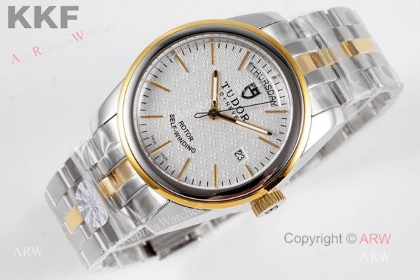 Swiss Replica Tudor Glamour Day Date 39mm White Dial Watch With Stick Markers Swiss Replica Tudor Glamour Day Date 39mm White Dial Watch With Stick Markers