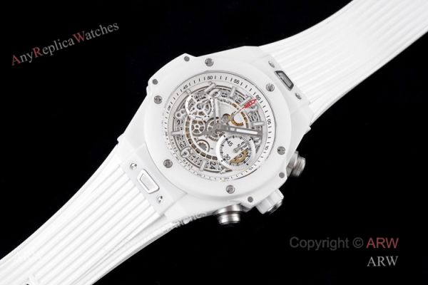 (HB) Best Hublot Big Bang Unico White Ceramic White Rubber Strap Replica Watch (HB) Best Hublot Big Bang Unico White Ceramic White Rubber Strap Replica Watch