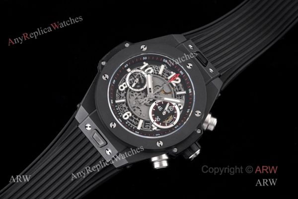 Top Replica Hublot Big Bang Ceramic All Black Hublot Rubber Strap Watch For Men Top Replica Hublot Big Bang Ceramic All Black Hublot Rubber Strap Watch For Men