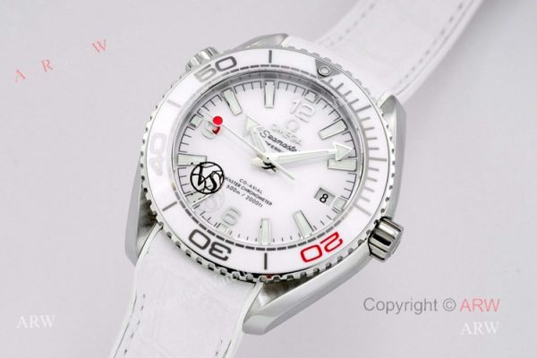 New VS Factory Omega Seamaster Planet Ocean 600m White Ceramic White Rubber Strap TOKYO 2020 Ladies Watch Replica New VS Factory Omega Seamaster Planet Ocean 600m White Ceramic White Rubber Strap TOKYO 2020 Ladies Watch Replica