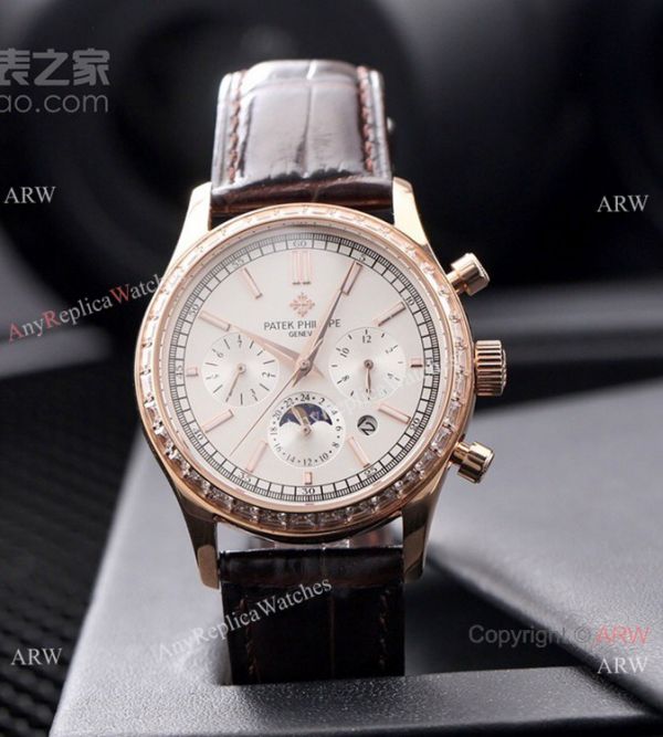 2021 New Patek Philippe Geneve Complications Swiss 9100 Watch Diamond Bezel Black Face 2021 New Patek Philippe Geneve Complications Swiss 9100 Watch Diamond Bezel Black Face