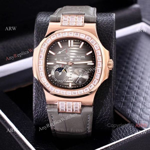AAA Copy Patek Philippe Nautilus Power Reserve Watch Rose Gold Diamond Bezel AAA Copy Patek Philippe Nautilus Power Reserve Watch Rose Gold Diamond Bezel