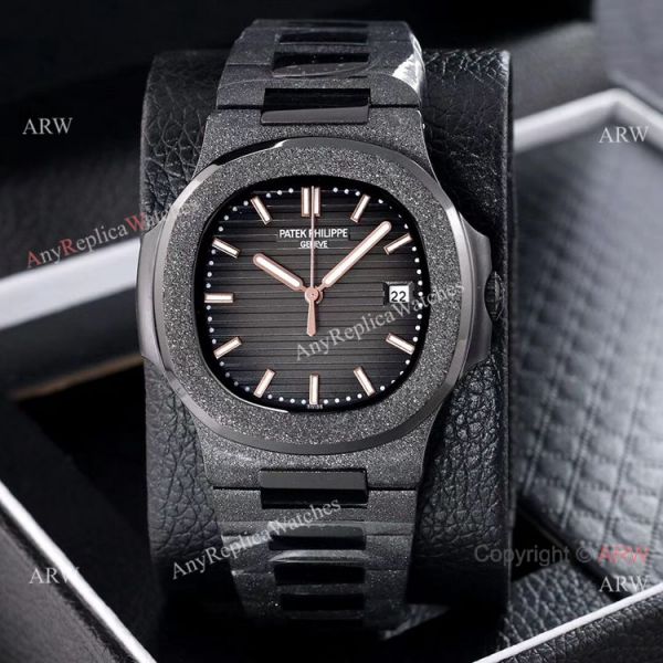 Best Replica Patek Philippe Nautilus Frosted Watch Solid Black 40mm Best Replica Patek Philippe Nautilus Frosted Watch Solid Black 40mm