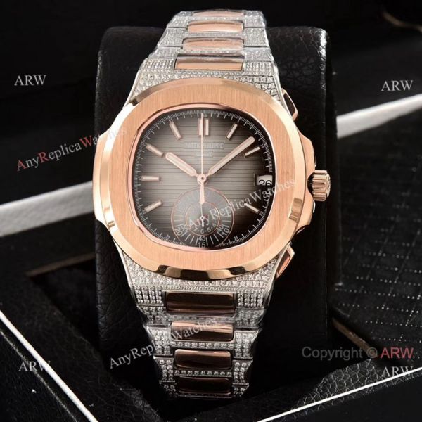 AAA Quality Patek Philippe Nautilus Chronograph Watches Diamond Band AAA Quality Patek Philippe Nautilus Chronograph Watches Diamond Band