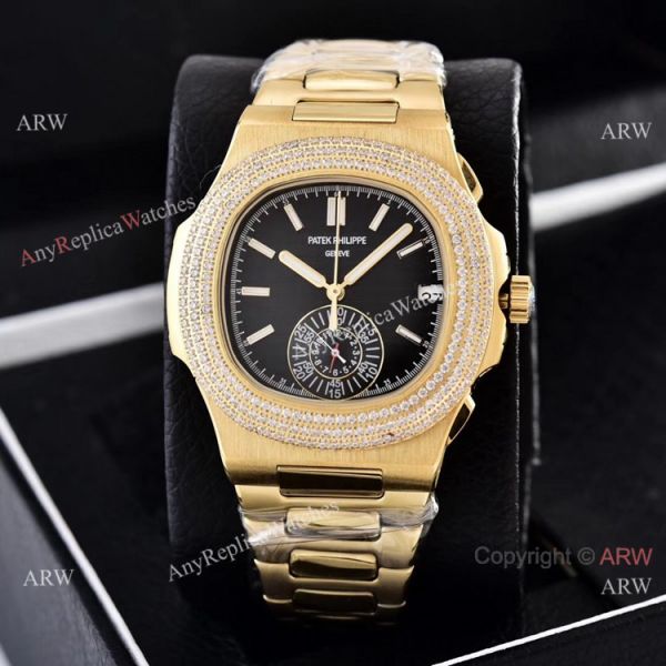 Clone Patek Philippe Nautilus Yellow Gold Diamond Bezel Chronograph Watches Clone Patek Philippe Nautilus Yellow Gold Diamond Bezel Chronograph Watches