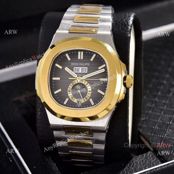 Copy Patek Philippe Nautilus Annual Calendar Watches 39.5mm 2-Tone Copy Patek Philippe Nautilus Annual Calendar Watches 39.5mm 2-Tone