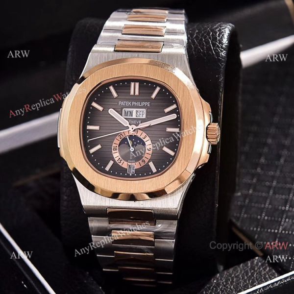 Copy Patek Philippe Annual Calendar Watches 39.5mm 2-Tone Rose Gold Copy Patek Philippe Annual Calendar Watches 39.5mm 2-Tone Rose Gold