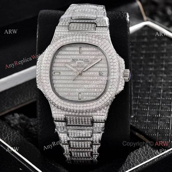 Iced Out Patek Philippe Nautilus Automatic Wrist AAA Quality Copy Watch Iced Out Patek Philippe Nautilus Automatic Wrist AAA Quality Copy Watch