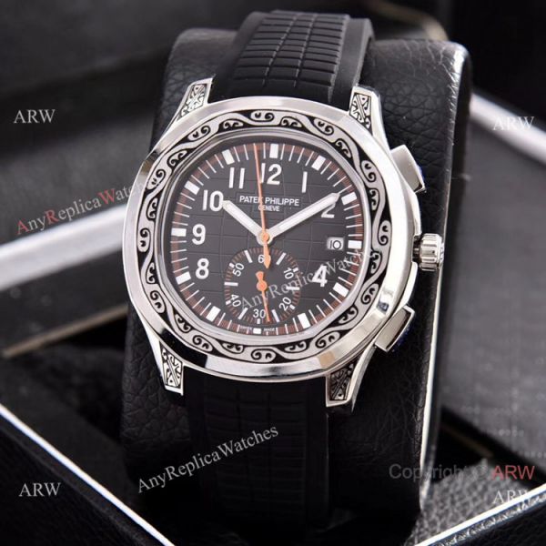 Copy Patek Philippe Aquanaut Engraving Watch Green Rubber Strap Copy Patek Philippe Aquanaut Engraving Watch Green Rubber Strap