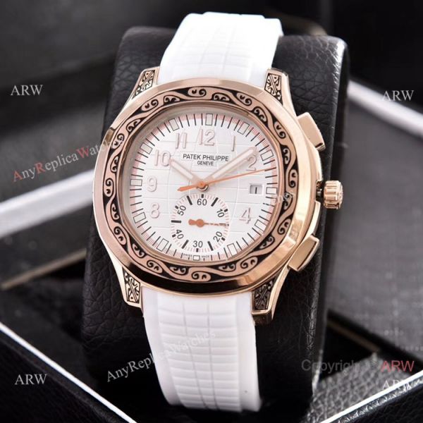 Copy Patek Philippe Aquanaut VK Chronograph Watches Rose Gold Engraving Copy Patek Philippe Aquanaut VK Chronograph Watches Rose Gold Engraving