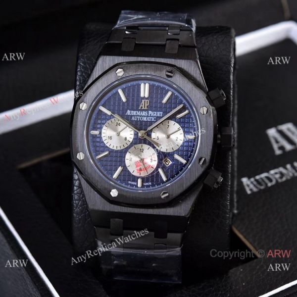 Knockoff Audemars Piguet Royal Oak 41mm Watches Gray Dial Blue Subdials Knockoff Audemars Piguet Royal Oak 41mm Watches Gray Dial Blue Subdials
