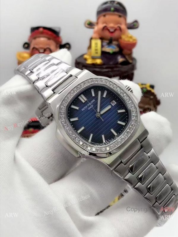 Patek Philippe Nautilus Copy Watch Diamond Bezel Stainless Steel 40mm Patek Philippe Nautilus Copy Watch Diamond Bezel Stainless Steel 40mm
