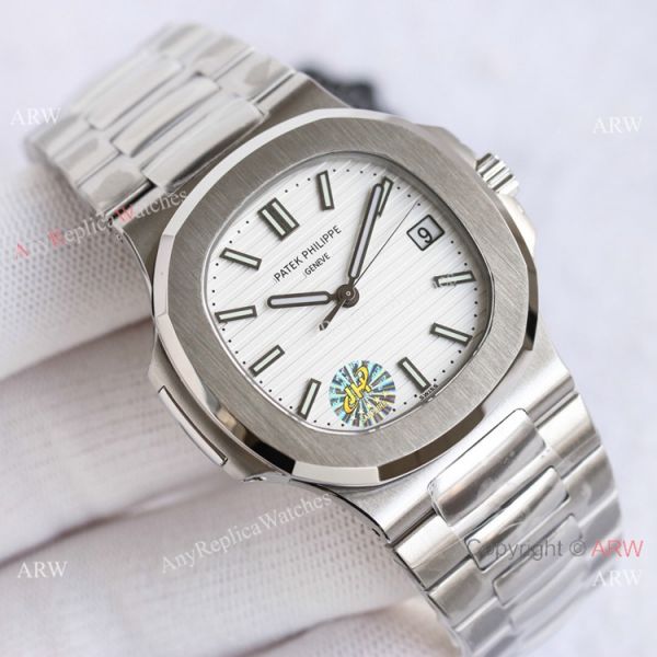 Swiss Grade Patek Philippe Nautilus PPF Factory Cal324 Watch Stainless Steel White Dial Swiss Grade Patek Philippe Nautilus PPF Factory Cal324 Watch Stainless Steel White Dial
