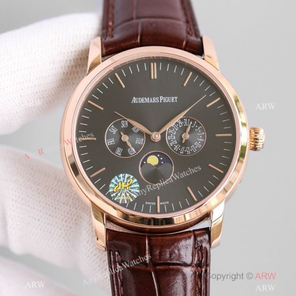 Swiss Copy Audemars Piguet Jules Audemars Silver Dial Watches with Moonpnase Swiss Copy Audemars Piguet Jules Audemars Silver Dial Watches with Moonpnase