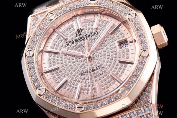 JF 1:1 Best Replica Audemars Piguet Iced Out Royal Oak 15400 Watch 3120 Movement JF 1:1 Best Replica Audemars Piguet Iced Out Royal Oak 15400 Watch 3120 Movement