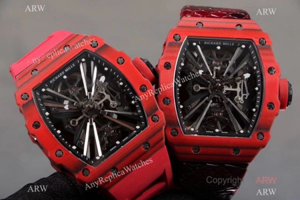 KV Factory 1:1 Richard Mille Tourbillon RM12-01 Red Quartz fiber Case Watch KV Factory 1:1 Richard Mille Tourbillon RM12-01 Red Quartz fiber Case Watch