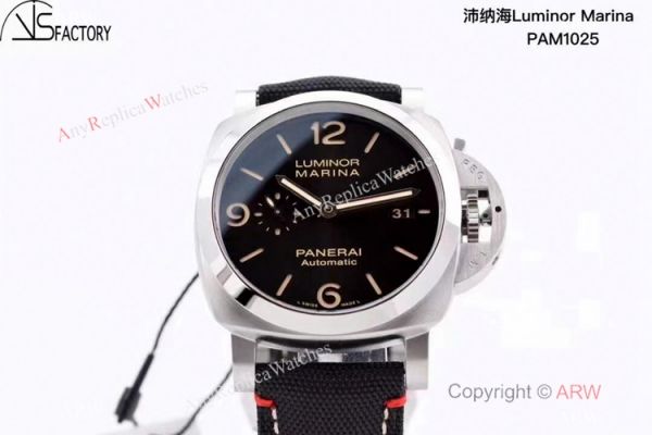 Panerai Luminor Marina PAM 1025 VSF 1:1 Best Edition Black Dial Black Canvas Strap Watch Panerai Luminor Marina PAM 1025 VSF 1:1 Best Edition Black Dial Black Canvas Strap Watch