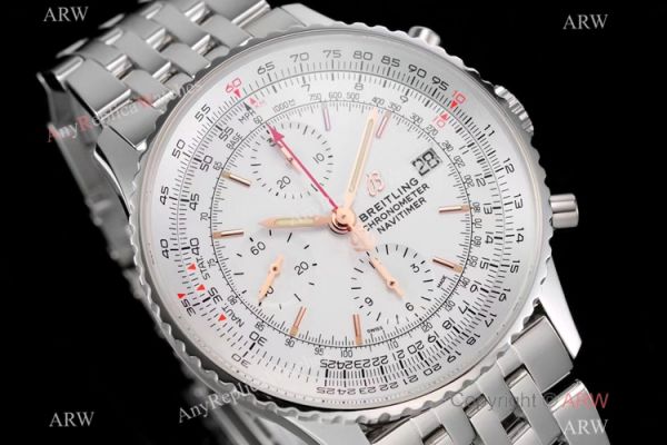 Swiss Grade Breitling Navitimer 1 41mm KOR Factory A7750 Watch Stainless Steel White Dial Swiss Grade Breitling Navitimer 1 41mm KOR Factory A7750 Watch Stainless Steel White Dial