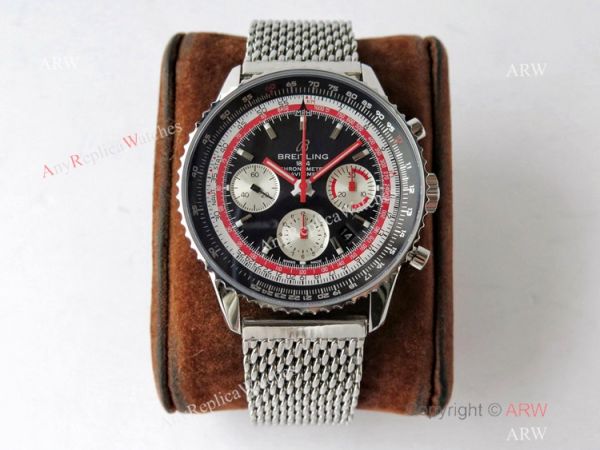 Swiss Grade 1A Breitling Navitimer Swiss Air 7750 Copy Watch BlackRed Dial Swiss Grade 1A Breitling Navitimer Swiss Air 7750 Copy Watch BlackRed Dial