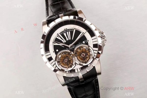 Swiss Super Clone Roger Dubuis RDDBEX0249 Double Flying Tourbillon Watch 47mm Swiss Super Clone Roger Dubuis RDDBEX0249 Double Flying Tourbillon Watch 47mm