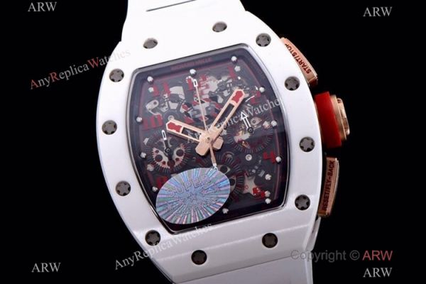 KV Factory Richard Mille RM 011 White Demon Flyback Chronograph Watch Ceramic Case KV Factory Richard Mille RM 011 White Demon Flyback Chronograph Watch Ceramic Case