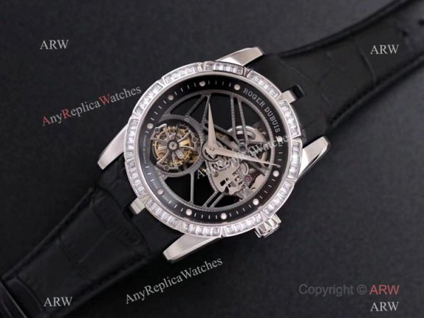 Super Clone Roger Dubuis Excalibur Skeleton Swiss Tourbillon JBF V3 Version Watch with Diamonds Super Clone Roger Dubuis Excalibur Skeleton Swiss Tourbillon JBF V3 Version Watch with Diamonds