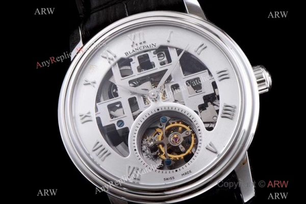 Super Clone Blancpain Fantasy Swiss Tourbillon White Dial Watch 43mm Men Super Clone Blancpain Fantasy Swiss Tourbillon White Dial Watch 43mm Men