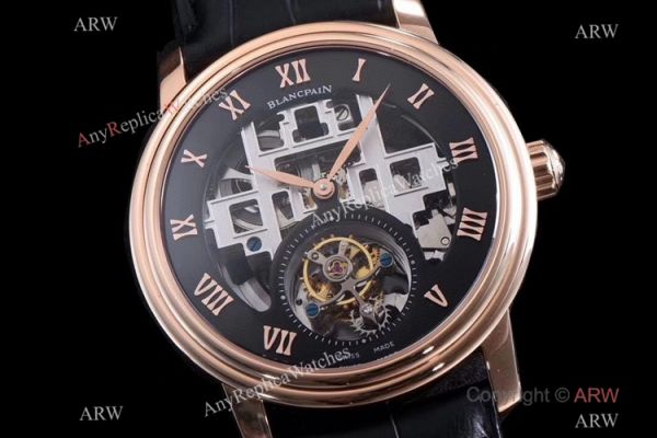 Super Clone Blancpain Fantasy Tourbillon Skeleton Rose Gold Watch 43mm Super Clone Blancpain Fantasy Tourbillon Skeleton Rose Gold Watch 43mm
